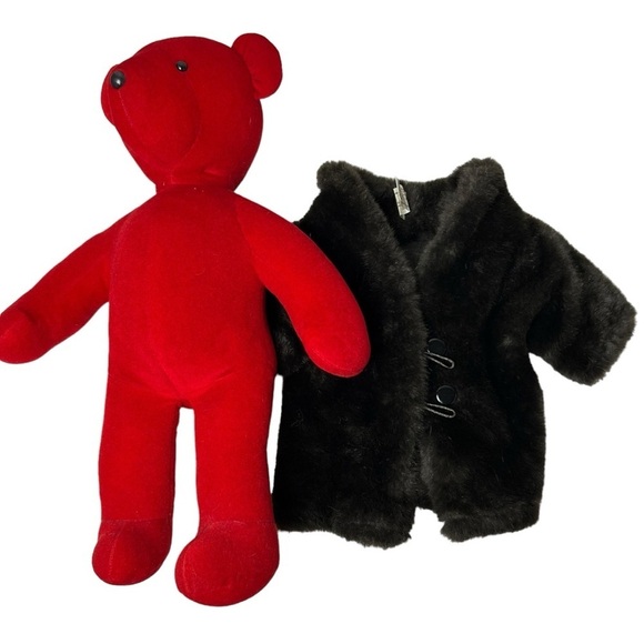 Red Bear 1979 North American Company & 1983 Lauren Bearcall Fur Coat USA Made - Picture 12 of 15